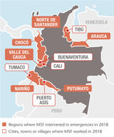 MSF projects in Colombia, 2018 - EN