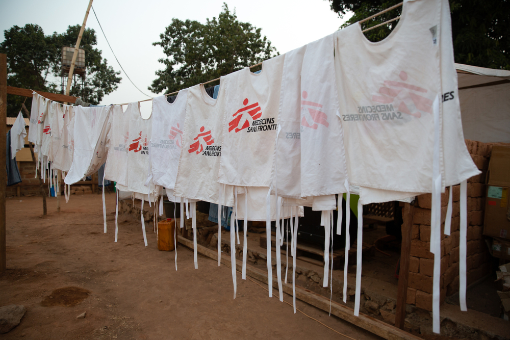 MSF staff vests hang out to dry