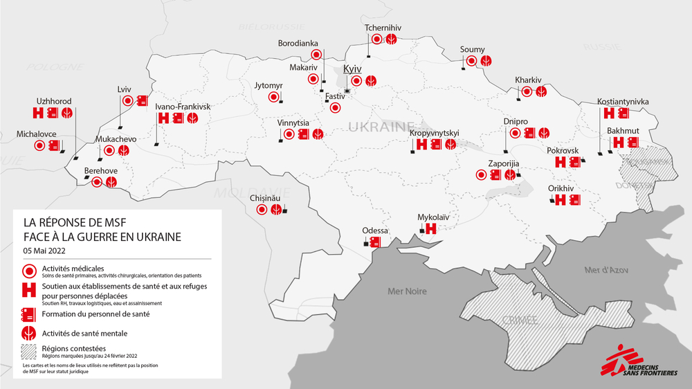 La réponse de MSF en Ukraine. mai, 2022. 