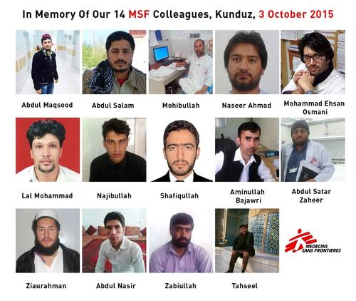 In Memoriam: MSF colleagues killed in the Kunduz Trauma Centre attack