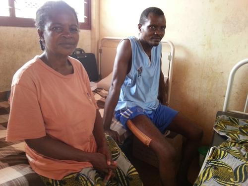 Bangui, patients at Community hospital  
