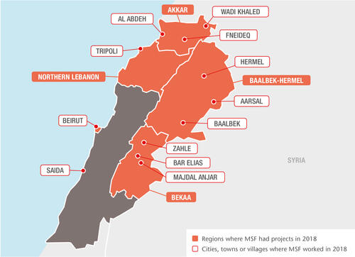 MSF projects in Lebanon, 2018 - EN