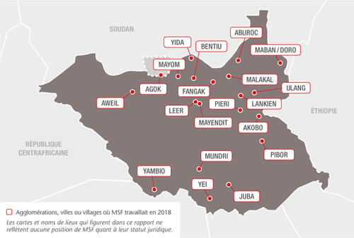 MSF projects in South Sudan, 2018 - FR
